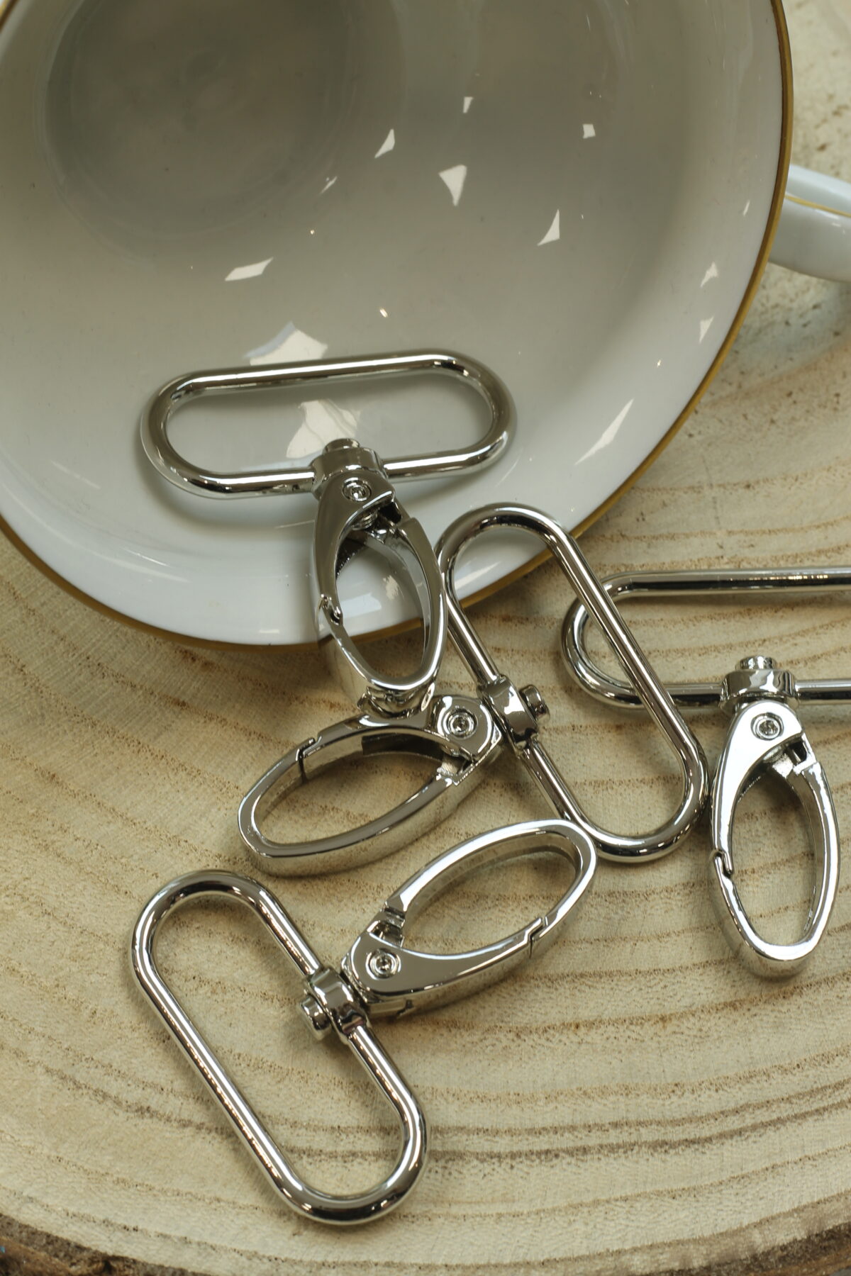 Karabiner 4cm Metall Silber