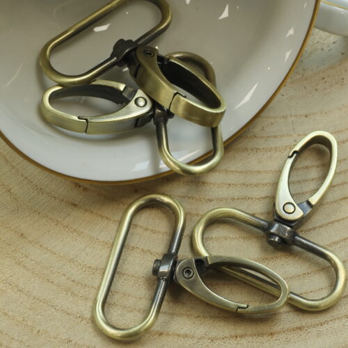 Karabiner 4cm Metall Altmessing