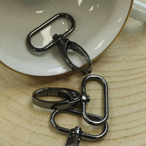Karabiner 3cm Metall Schwarzsilber