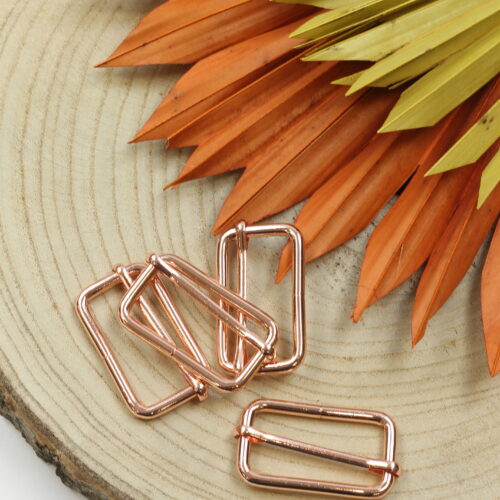 Metall Leiterschnalle: Roségold 4cm