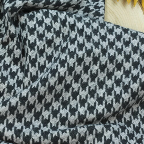 Swafing: Baumwollstrickstoff "Xaver" Anthrazit/Schwarz