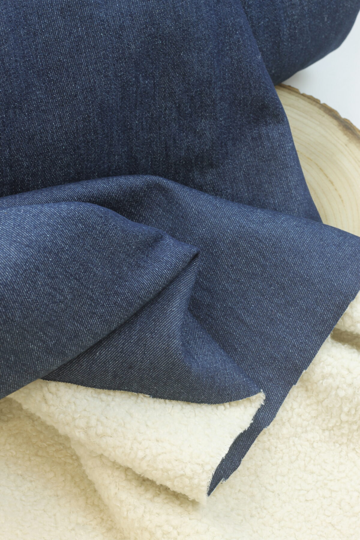 Doubleface: Jeans mit Teddy innen dunkel