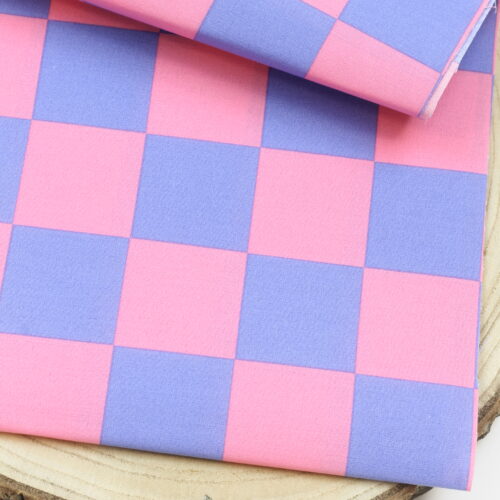 Wachstuch "Check Blue/Pink"