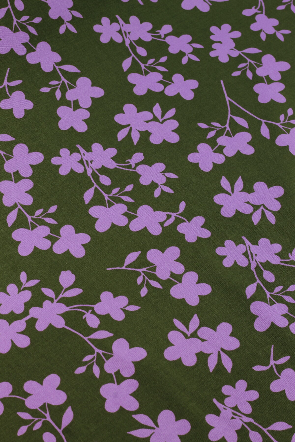 VISKOSE STRETCH: Abstract Flowers Green/Lilac – Bild 3