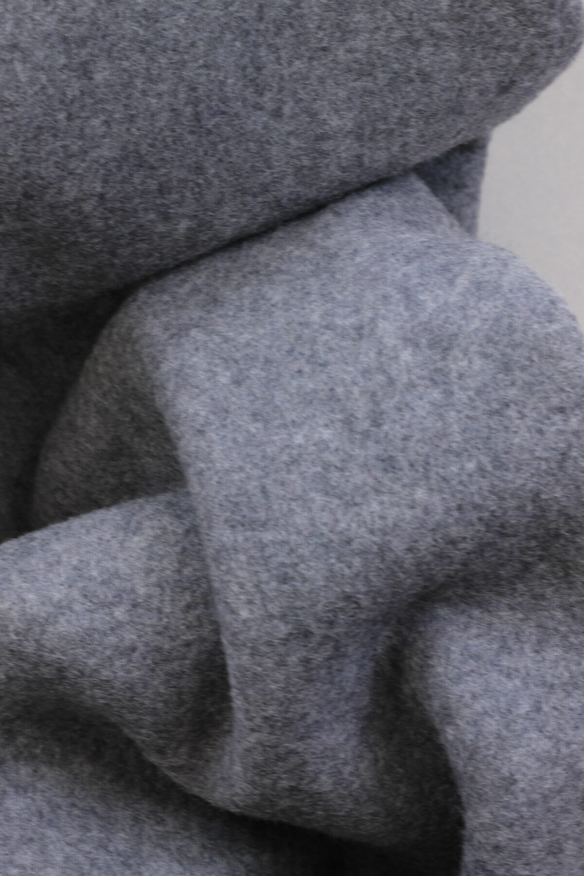 Italienischer Deadstock: BIO Merino-Wollfleece "Grau Meliert"