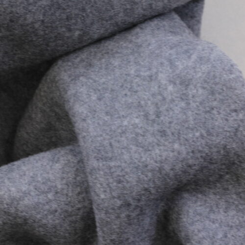 Italienischer Deadstock: BIO Merino-Wollfleece "Grau Meliert"