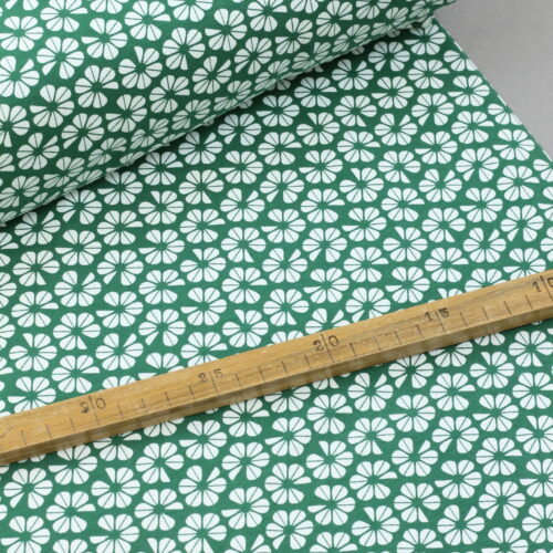 Jersey "Blooming Garden by Loes van Oosten" Blumen Green Bio-zertifiziert