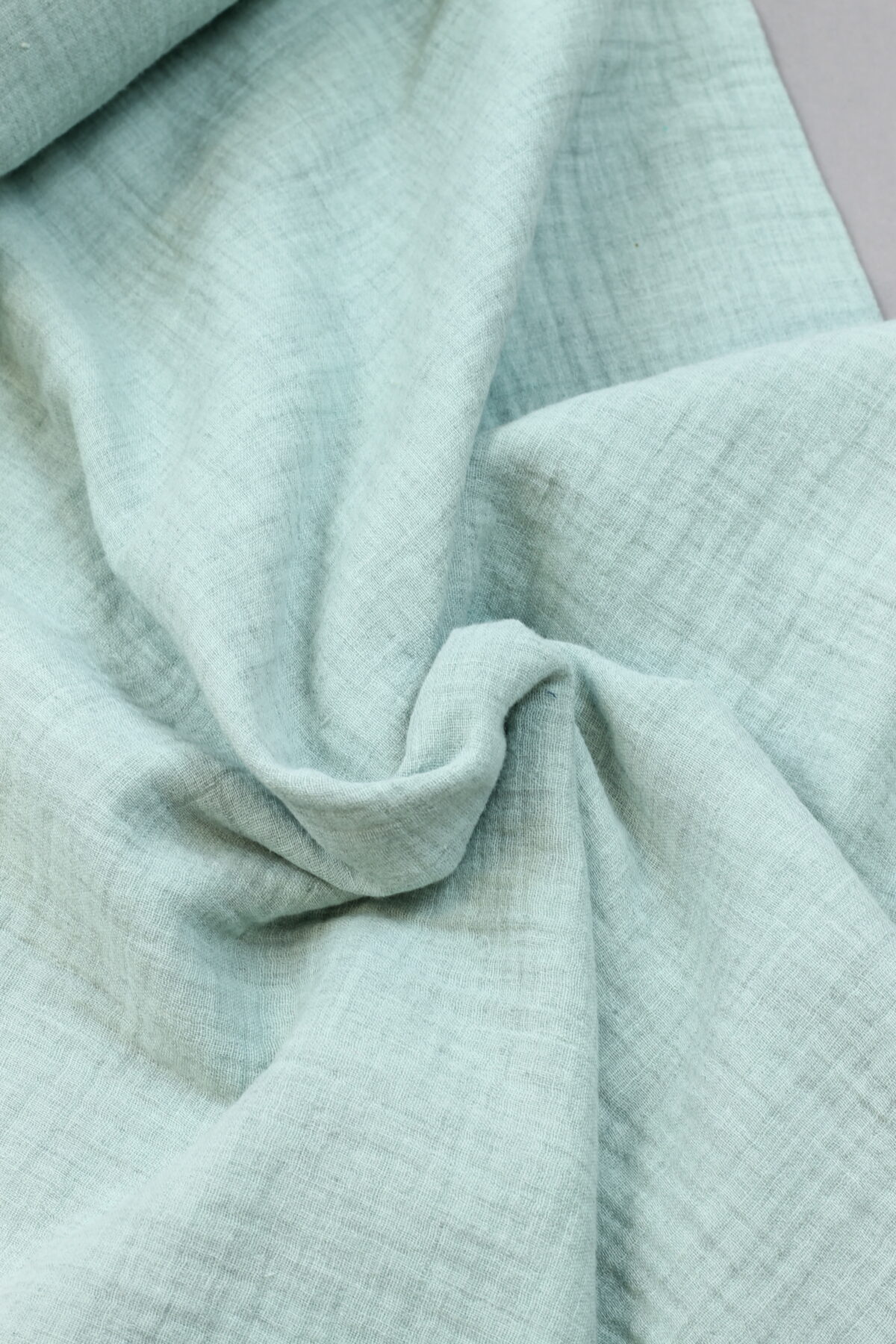 Double Gauze Musselin: Melange Dusty Mint