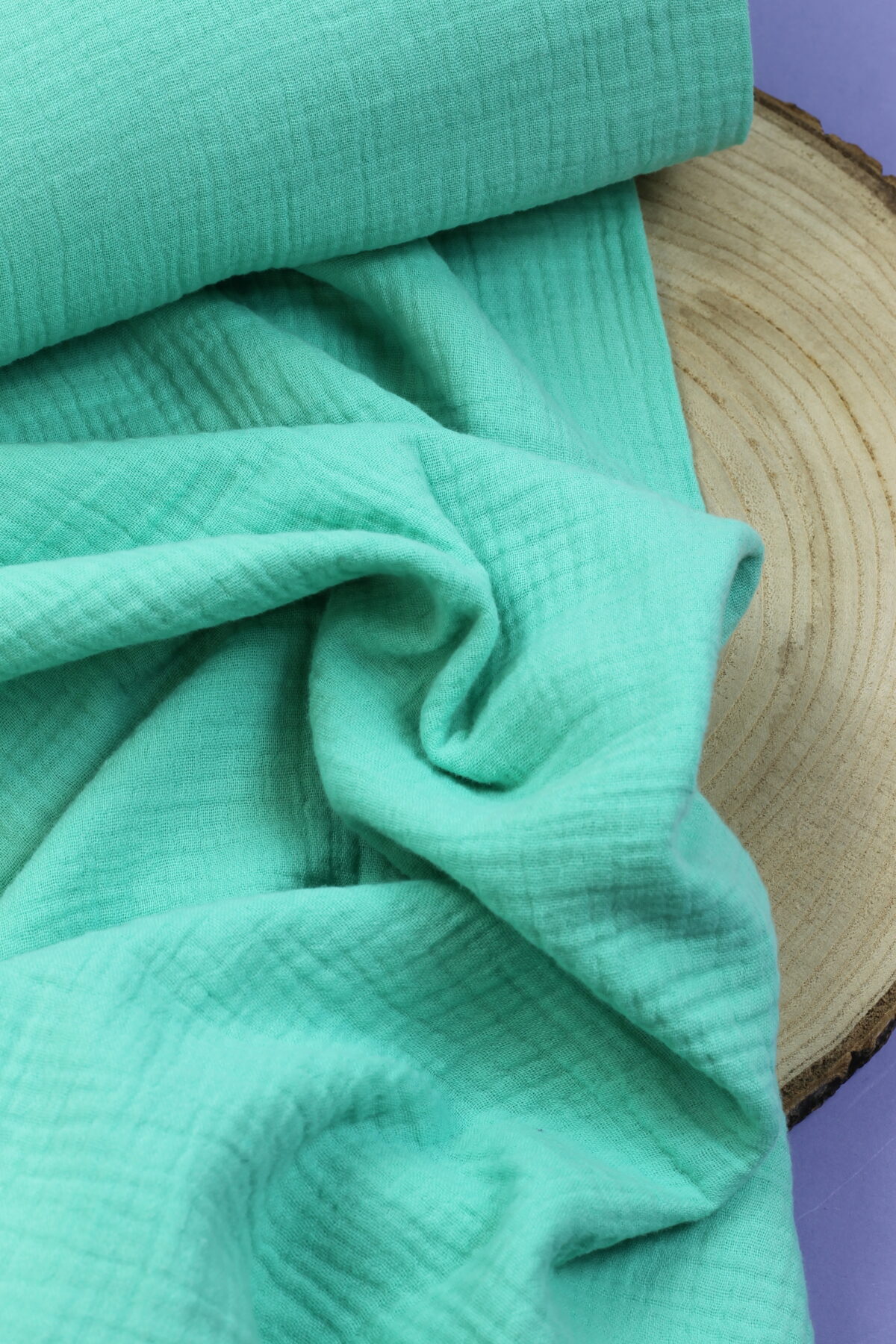 Double Gauze Musselin: Uni Peppermint Bio-zertifiziert