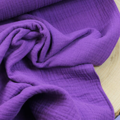 Double Gauze Musselin: Uni Violet Bio-zertifiziert