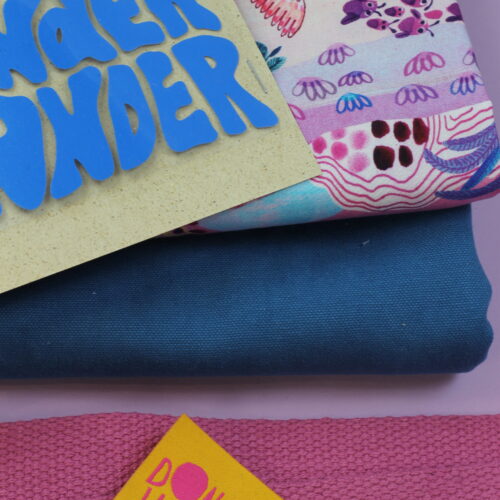 Nähset: Shopping Bag Heavy Washed Canvas Azure & Safari