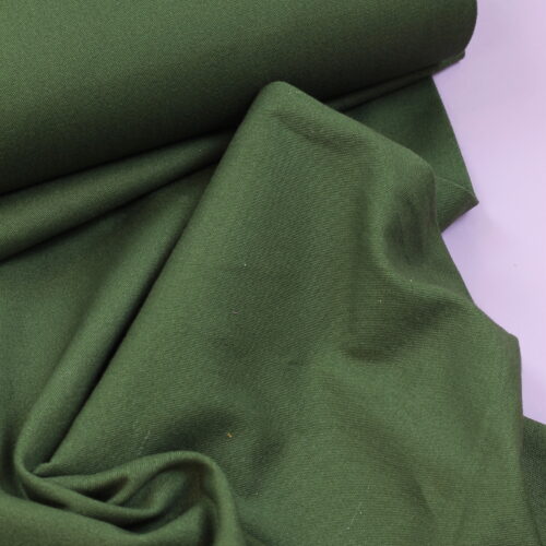 Peach Cotton Stretch: Hosenstoff Moosgrün