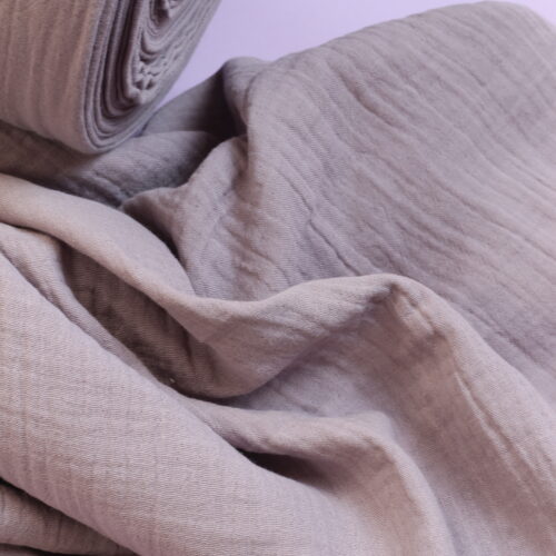 Double Gauze Musselin: Uni Mauve "extra breit 280cm"