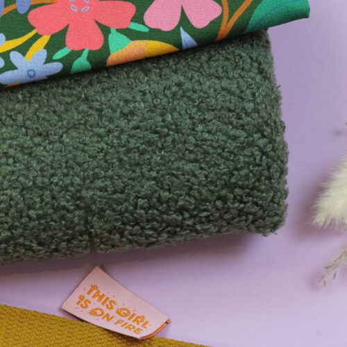 Nähset: Shopping Bag Teddy Bouclé Smaragd & Life of plants