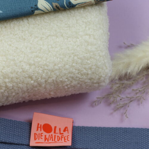 Nähset: Shopping Bag Teddy Bouclé Natur & Flowers Lake