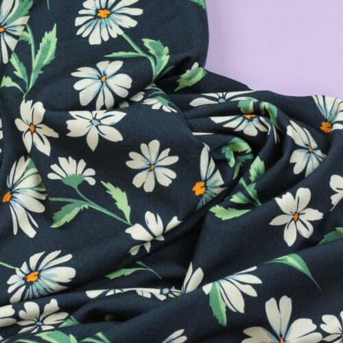 Swafing: Viskosejersey "Sizilien" Floral Navy
