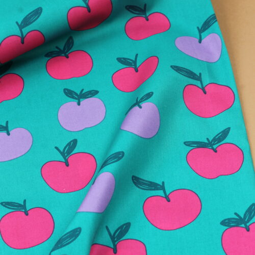 Baumwoll-Poplin "Apples Green"