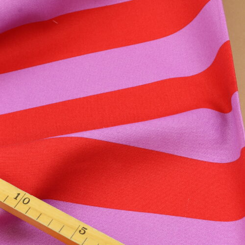 Canvas: Stripes Lilac/Red