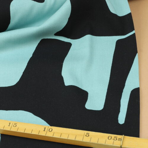 Viskose mit Elasthan Mint/Black