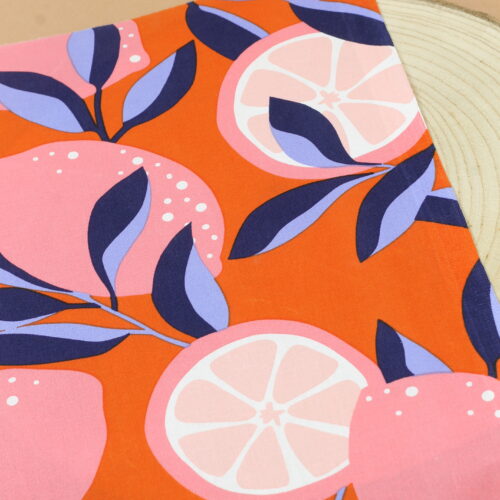 Wachstuch "Zitronen Pumpkin/Pink"