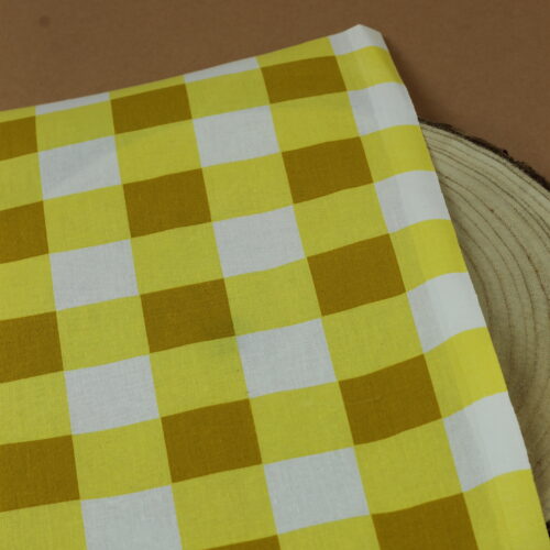 Wachstuch "Checks Yellow"