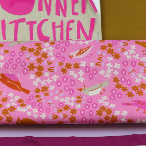 Nähset: Kosmetik Täschchen mit Reißverschluss und Plott / Oilskin Cumin & Bird is the word