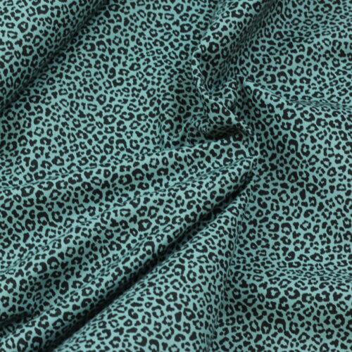 Baumwolle "Leopard" Dusty Mint