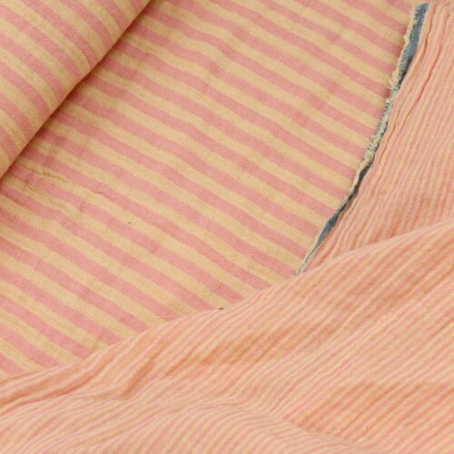 Double Gauze Musselin: Yarn Dyed Stripes Yellow/Rosé