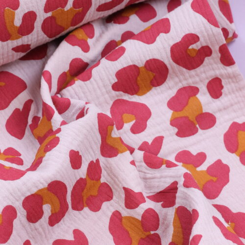 Double Gauze Musselin: Leo Rosé/Pink