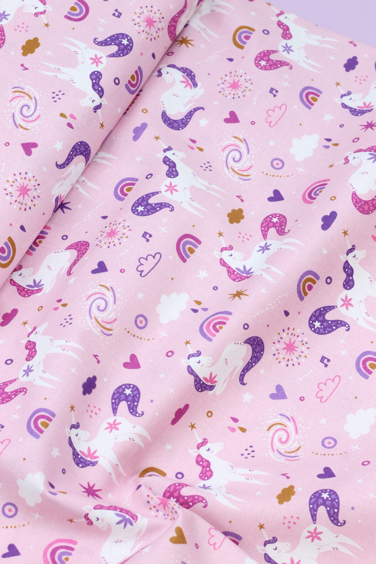 Swafing: Baumwollle "Einhörner Rosa"