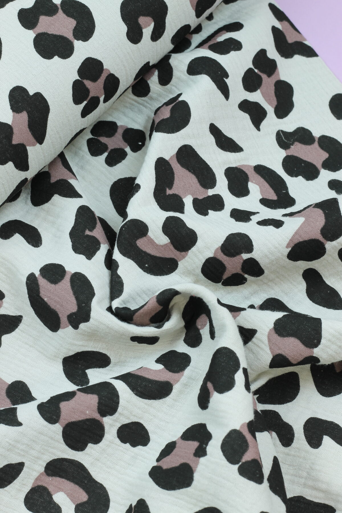Double Gauze Musselin: Leo Leo/Black