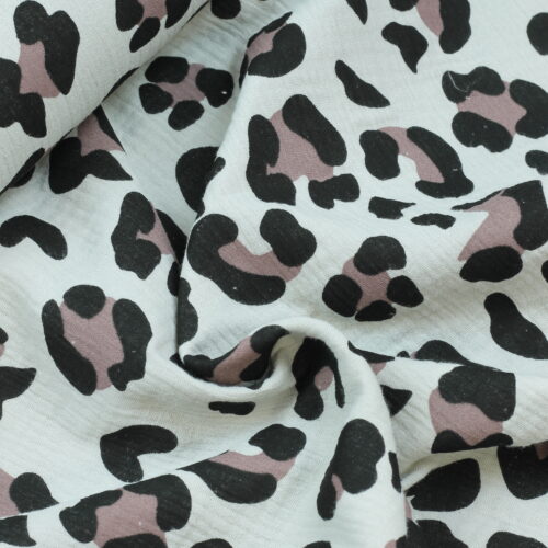Double Gauze Musselin: Leo Leo/Black