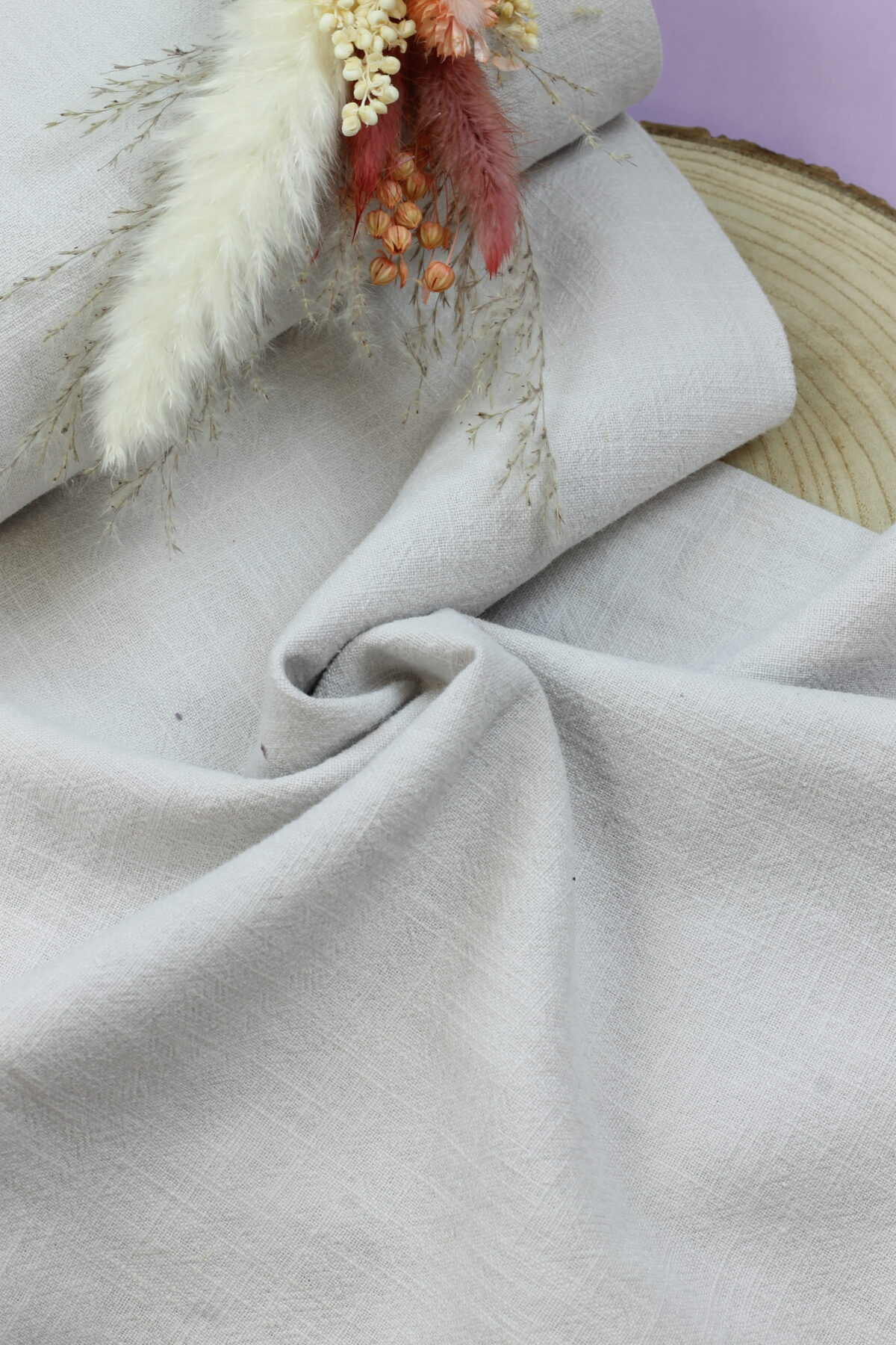 Stonewashed Leinen: Silvergrey