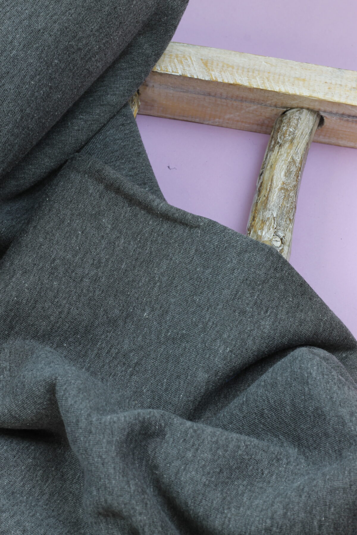 Sweat Brushed: Dicker Sweat Dunkelgrau Melange