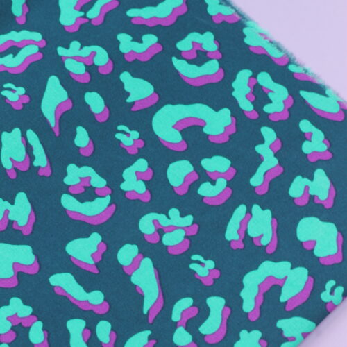 Wachstuch "Leo Dark Green/Purple/Green"