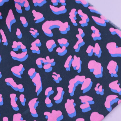 Wachstuch "Leo Black/Royal/Pink"