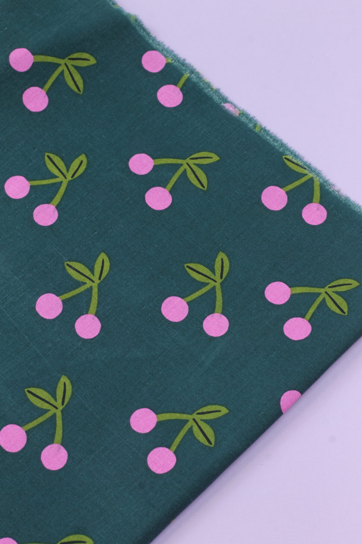 Wachstuch "Kirschen" Dark Green