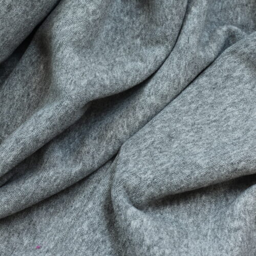 Viskose-Strickstoff: "Soft Touch Knit" Hellgrau meliert