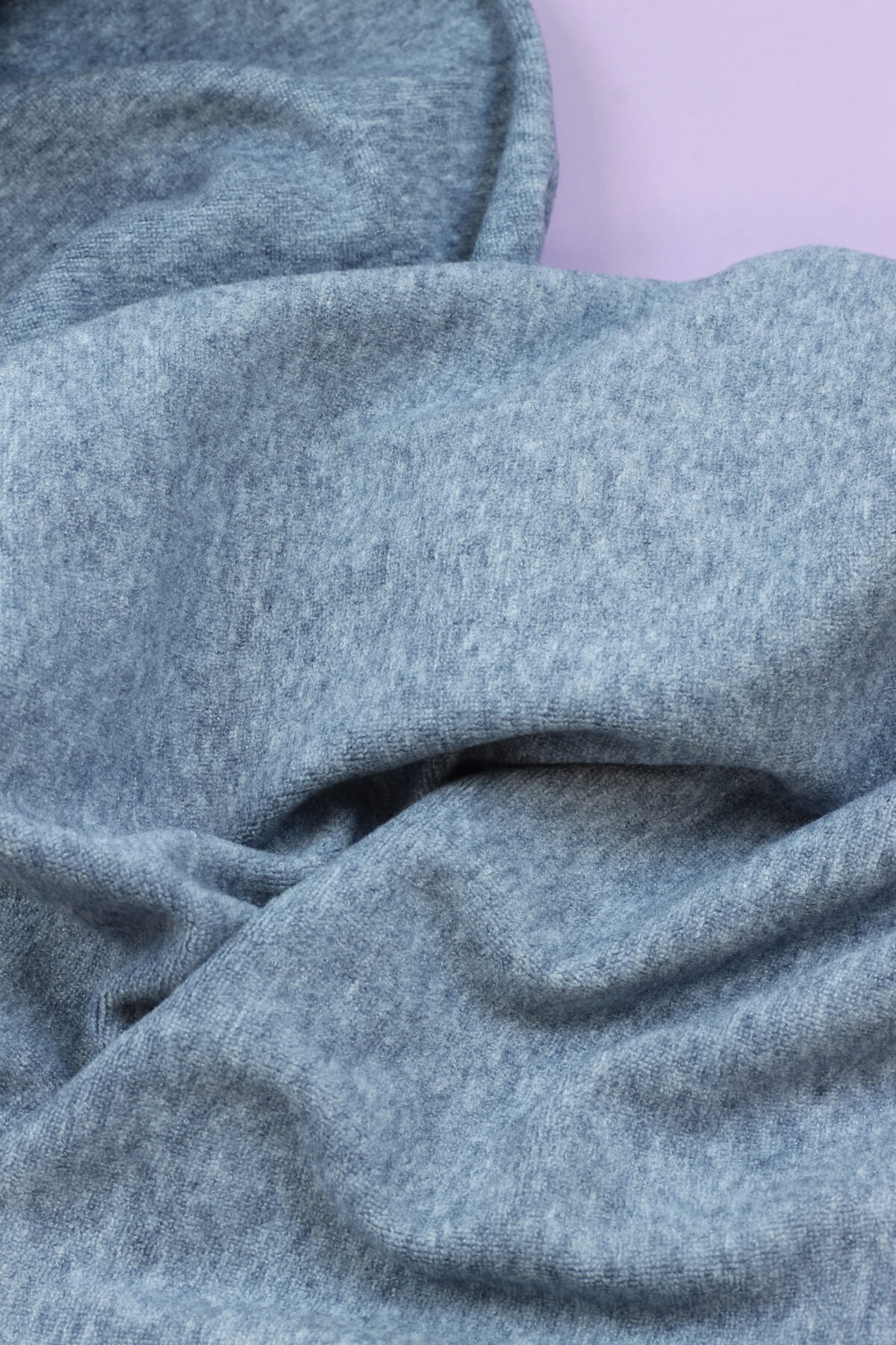 Viskose-Strickstoff: "Soft Touch Knit" Hellblau meliert