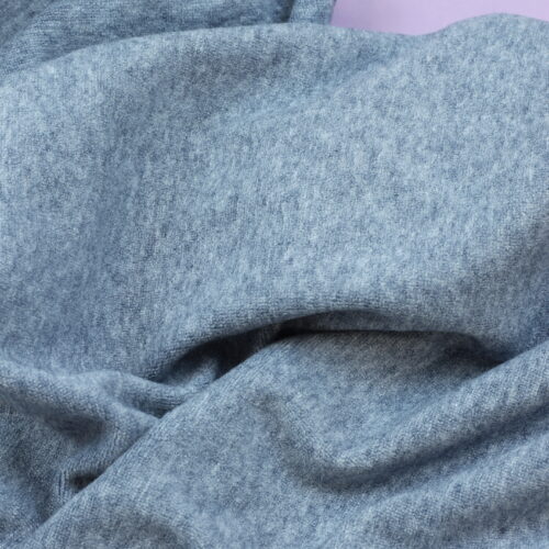 Viskose-Strickstoff: "Soft Touch Knit" Hellblau meliert