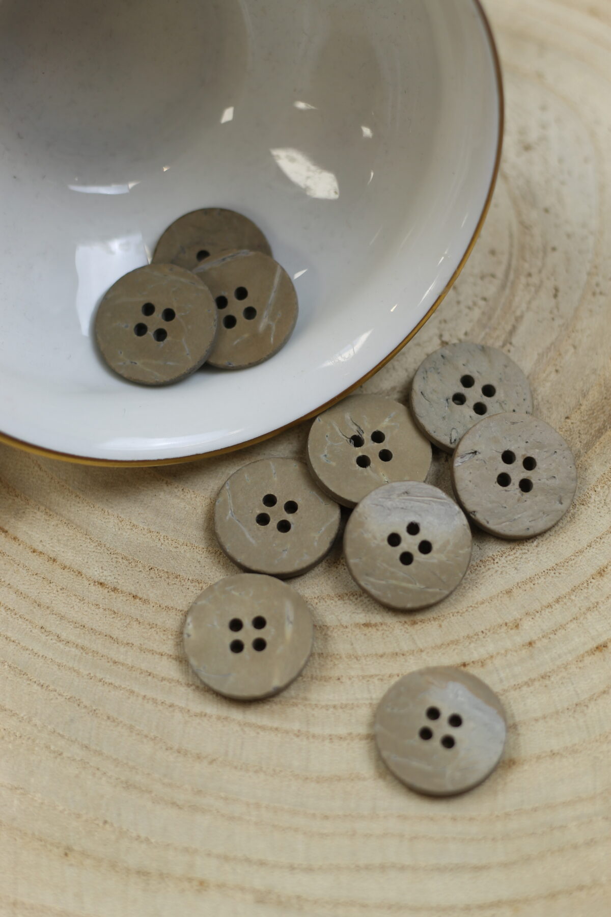 Echter Kokosknopf Stone 20 mm