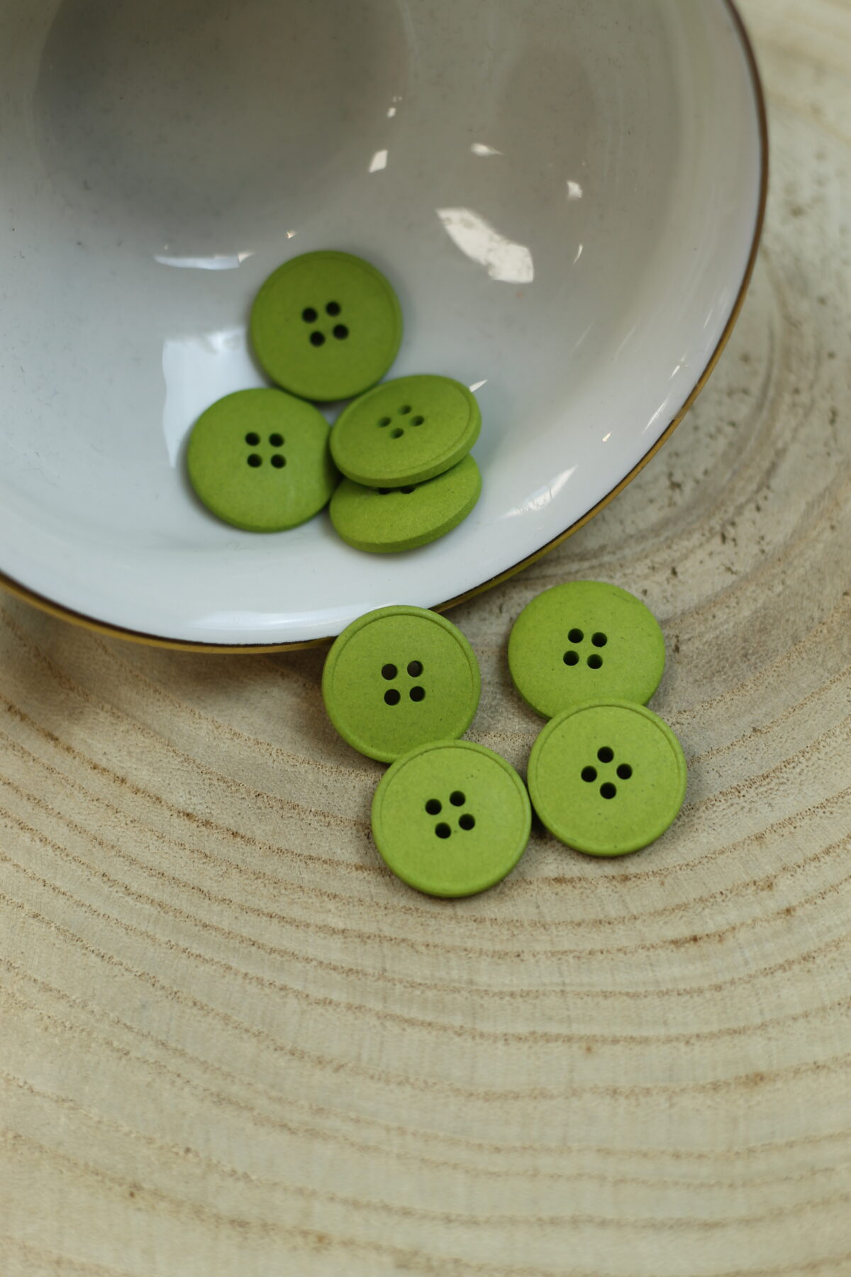 Echter Hanfknopf "Kiwi" 18 mm