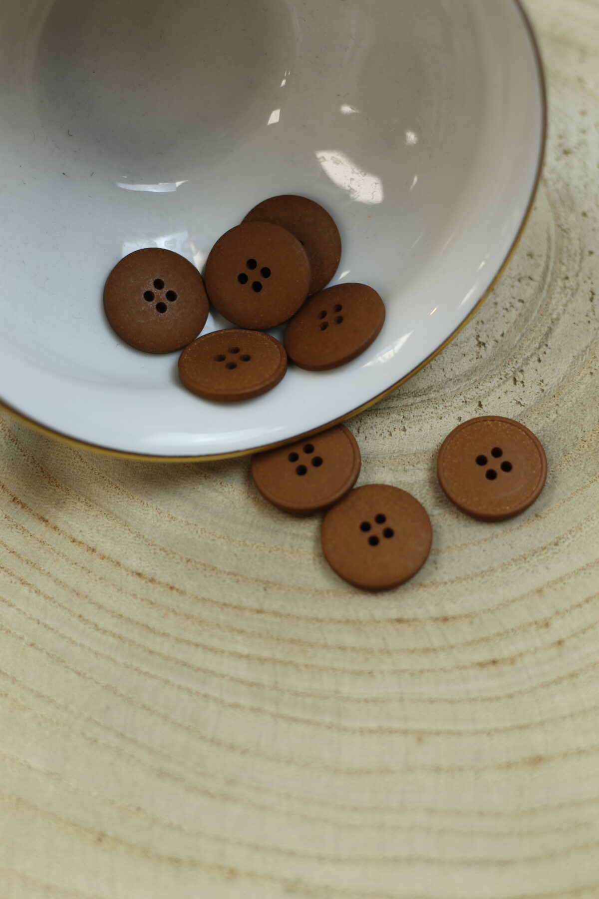 Echter Hanfknopf "Coffee" 18 mm