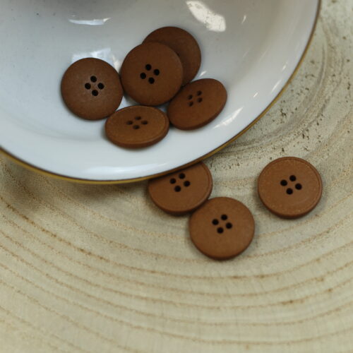 Echter Hanfknopf "Coffee" 18 mm