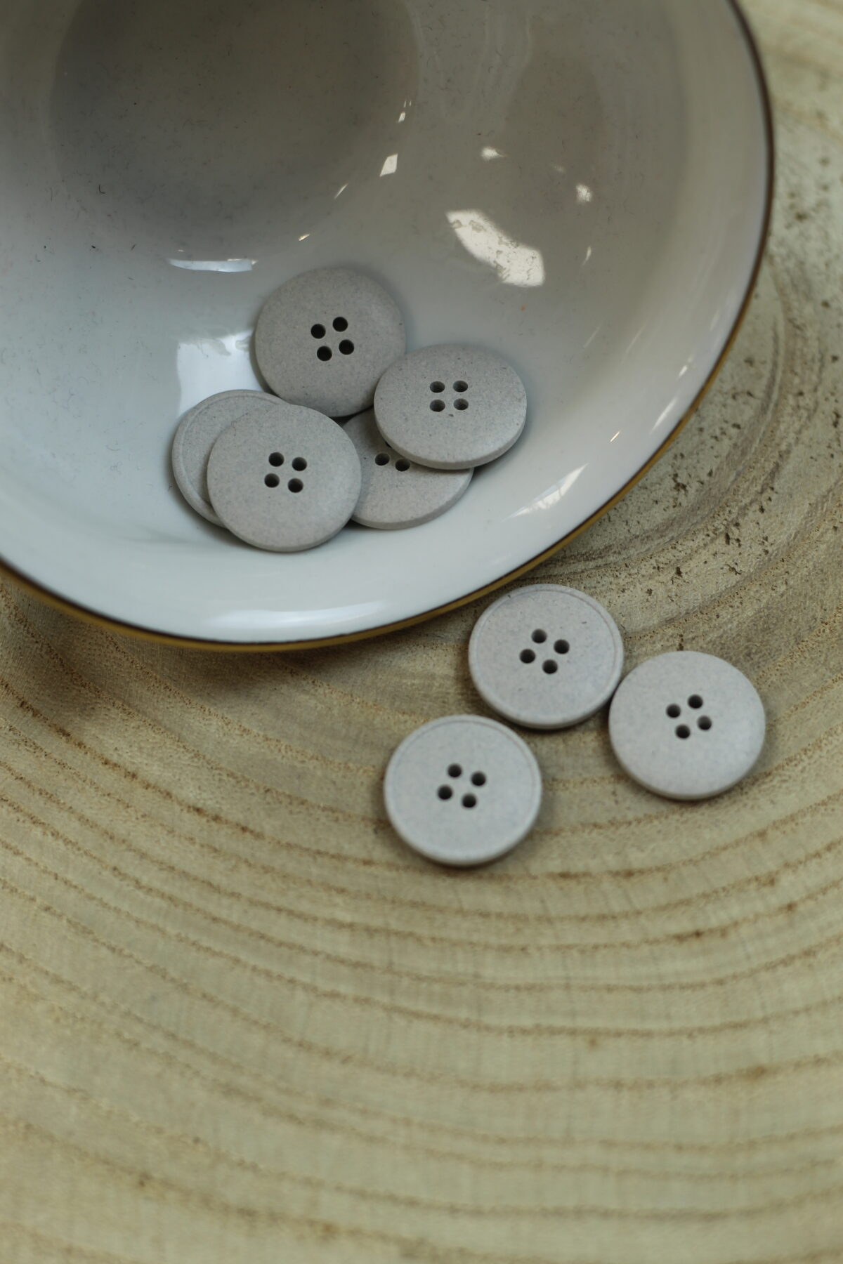 Echter Hanfknopf "Helllgrau" 18 mm