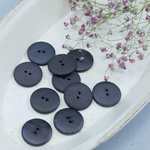 Echter Holzknopf 25 mm Navy