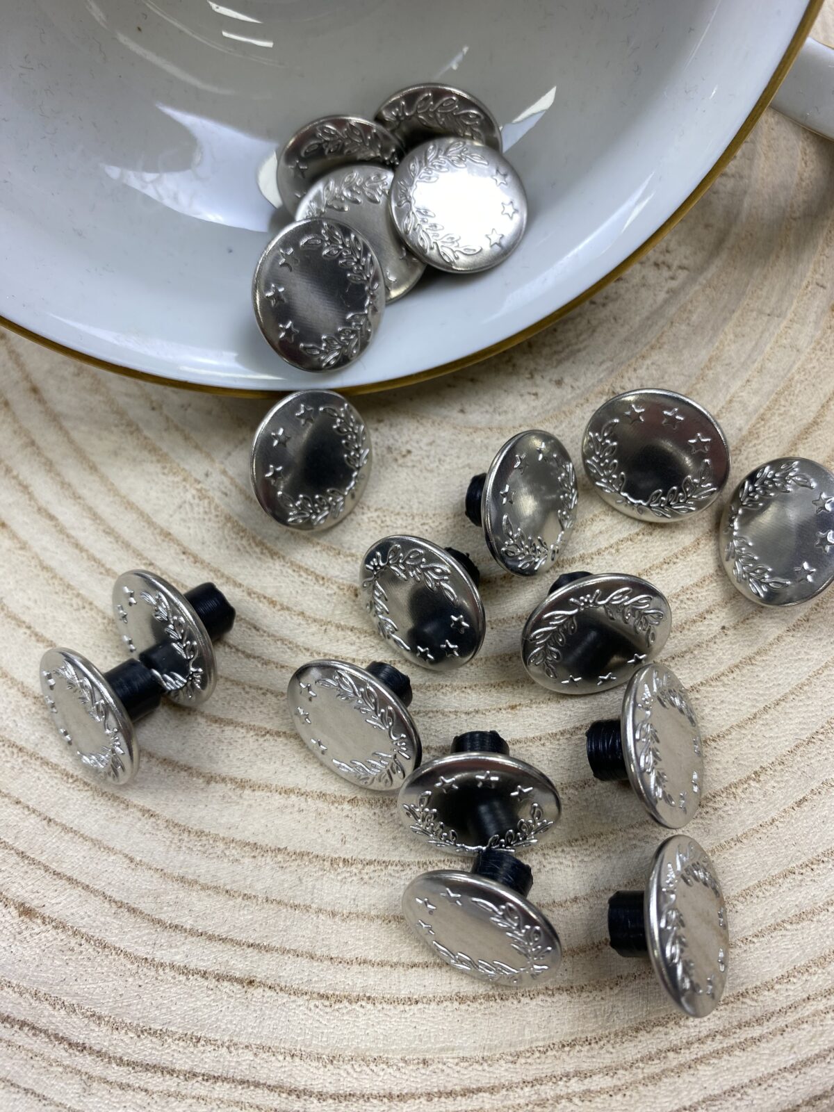 Jeansknopf Silber