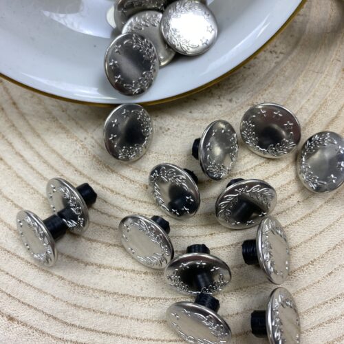 Jeansknopf Silber