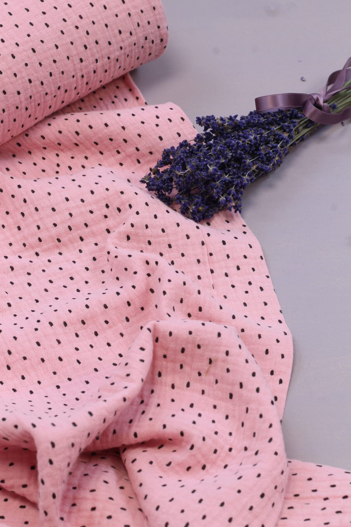 Double Gauze Musselin: Tropfen Rosa Bio-zertifiziert