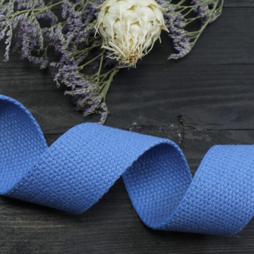 Baumwollgurtband 4cm breit: Jeansblau